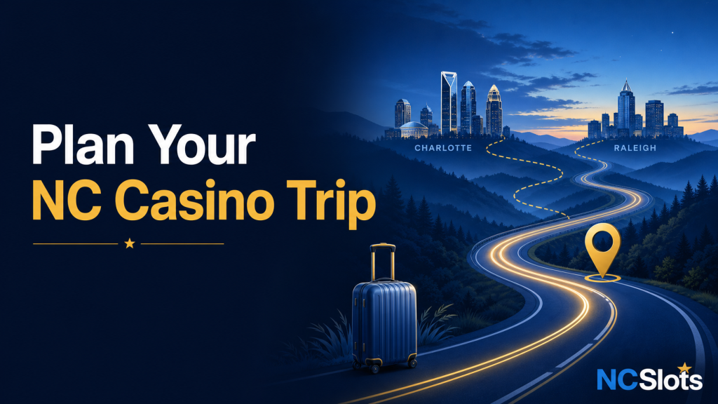 North Carolina casino trip planner graphic for Charlotte and Raleigh travelers